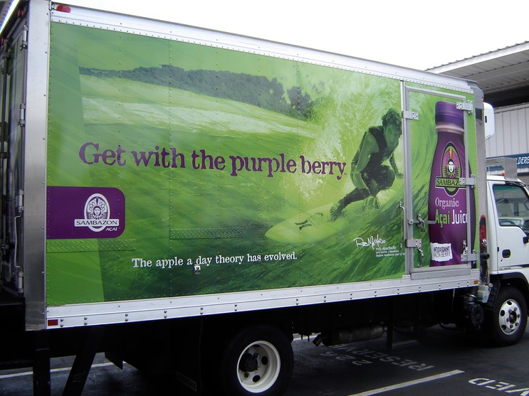 Sambazon truck Acai installed